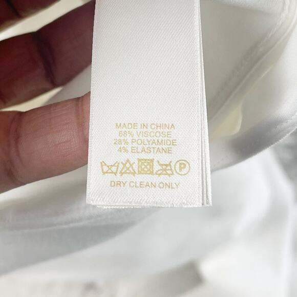 Kate Spade Women's Scalloped Long Sleeve Cropped Sweater in White Size 0 - Picture 6 of 6